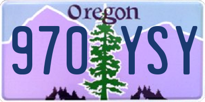 OR license plate 970YSY