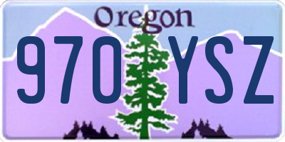 OR license plate 970YSZ