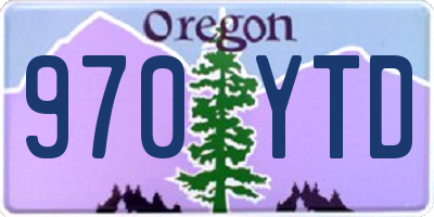 OR license plate 970YTD