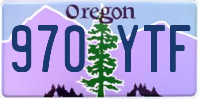 OR license plate 970YTF