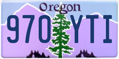 OR license plate 970YTI