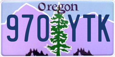OR license plate 970YTK