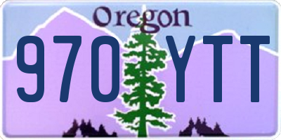 OR license plate 970YTT