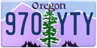 OR license plate 970YTY