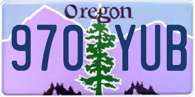OR license plate 970YUB