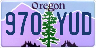 OR license plate 970YUD