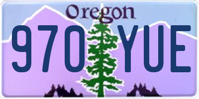 OR license plate 970YUE