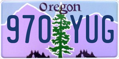 OR license plate 970YUG