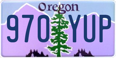 OR license plate 970YUP