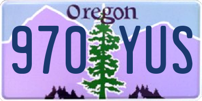 OR license plate 970YUS