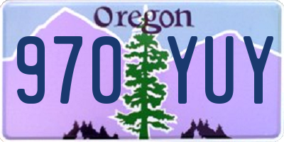OR license plate 970YUY