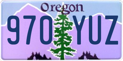 OR license plate 970YUZ
