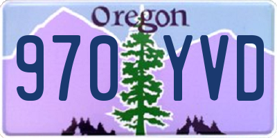OR license plate 970YVD