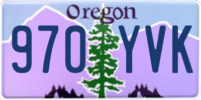 OR license plate 970YVK