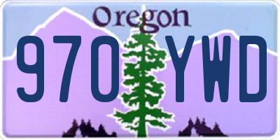 OR license plate 970YWD