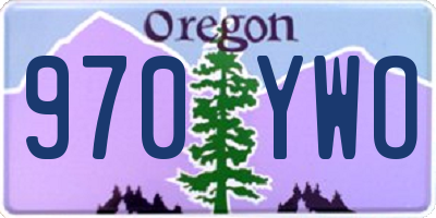 OR license plate 970YWO
