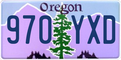OR license plate 970YXD