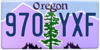 OR license plate 970YXF