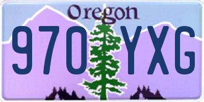 OR license plate 970YXG