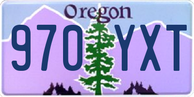 OR license plate 970YXT