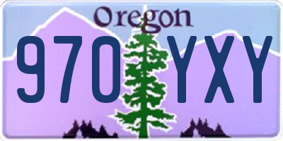 OR license plate 970YXY