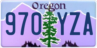 OR license plate 970YZA