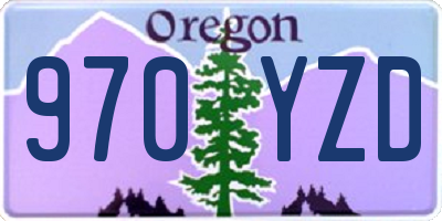 OR license plate 970YZD