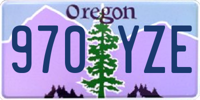 OR license plate 970YZE