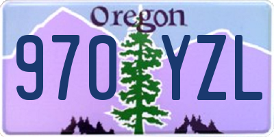 OR license plate 970YZL