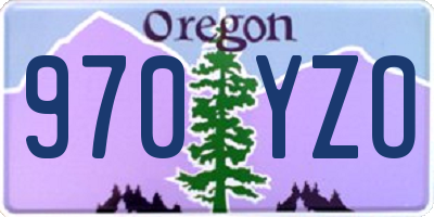 OR license plate 970YZO