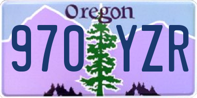 OR license plate 970YZR