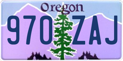 OR license plate 970ZAJ