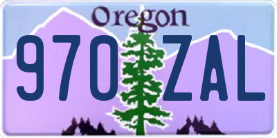 OR license plate 970ZAL