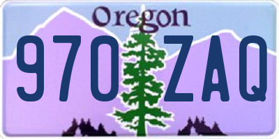 OR license plate 970ZAQ