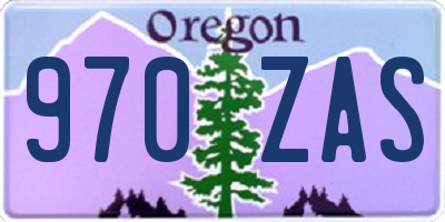 OR license plate 970ZAS