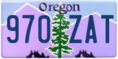 OR license plate 970ZAT