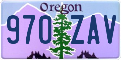 OR license plate 970ZAV