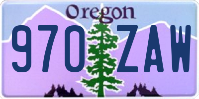 OR license plate 970ZAW