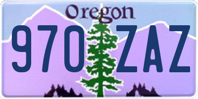 OR license plate 970ZAZ