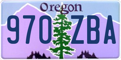OR license plate 970ZBA