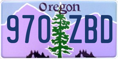 OR license plate 970ZBD