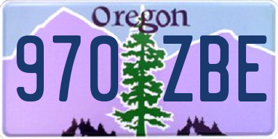 OR license plate 970ZBE