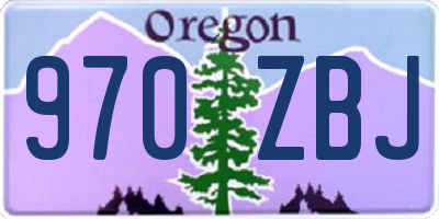 OR license plate 970ZBJ