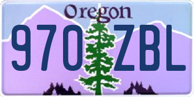 OR license plate 970ZBL
