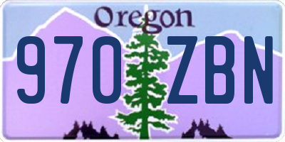 OR license plate 970ZBN
