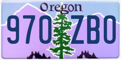 OR license plate 970ZBO