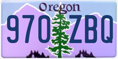OR license plate 970ZBQ