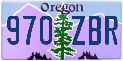 OR license plate 970ZBR