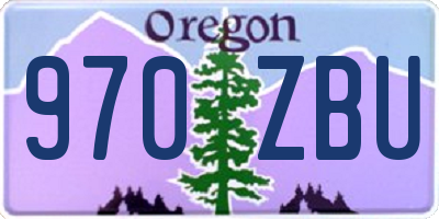 OR license plate 970ZBU