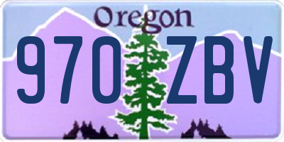 OR license plate 970ZBV